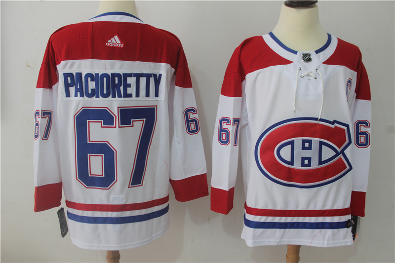 Men Montreal Canadiens #67 Pacioretty White Hockey Stitched Adidas NHL Jerseys